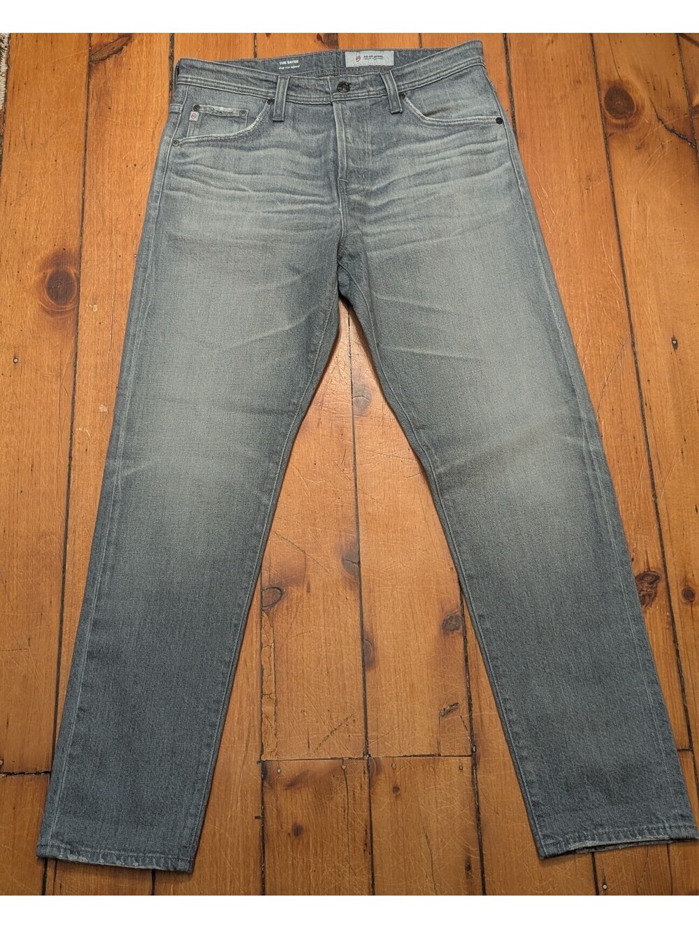 AG SAYRE MODERN SAYRE SLIM STRAIGHT JEANS LIGHT WASH GRAY BLUE | 32 x 30 | NWOT